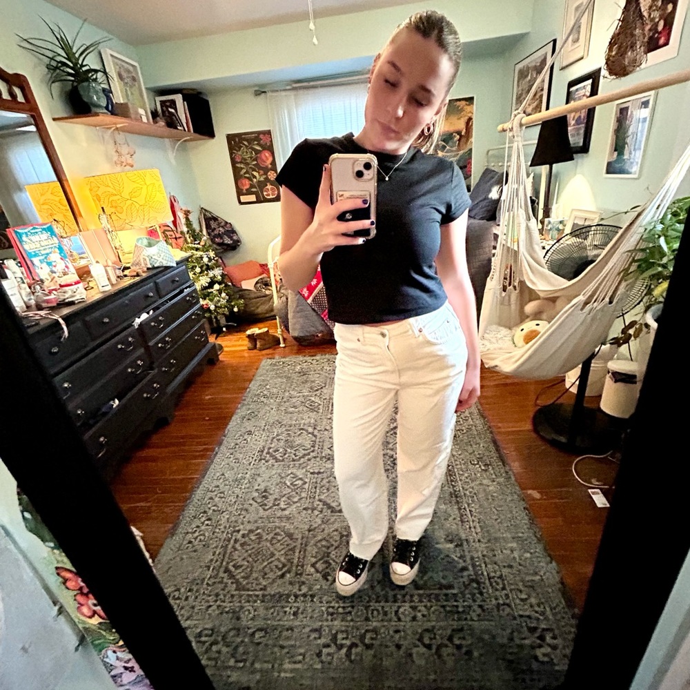 H&M White painter jeans